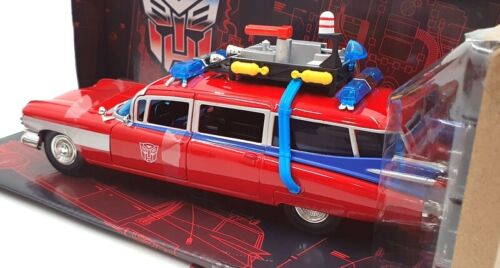 Jada 1/24 Scale Diecast 35466 - Transformers Ghostbusters Ecto-1 - Red - Picture 2 of 5