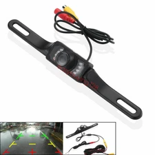 License Plate Car Rear View Reverse Backup Camera Night Vision Waterproof 7 LED