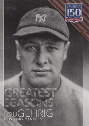 TOPPS ベースボール150周年 LOU GEHRIGカード2019 118 Lou Gehrig Yankees 5x7 Silver 06/49 made 2019 Topps 150 Years