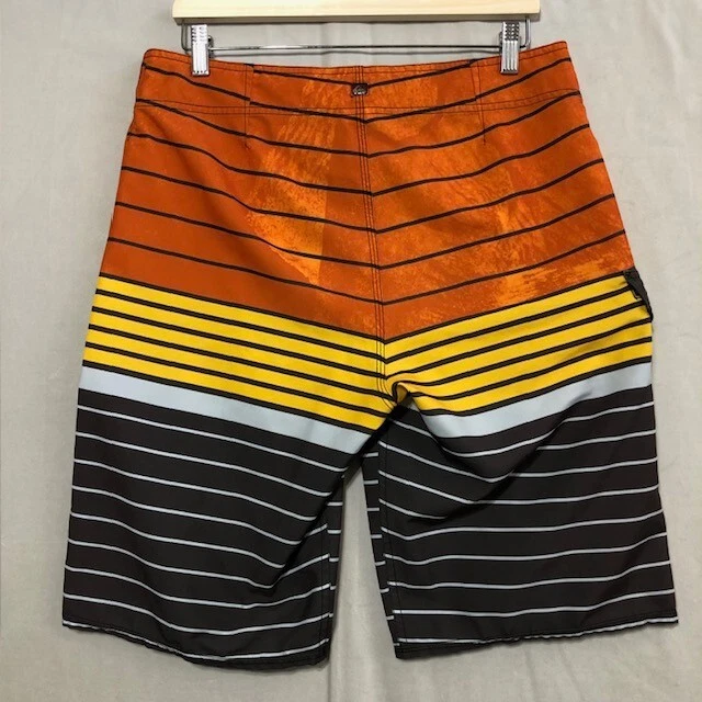 Pantalones cortos de surf Quiksilver para hombre 33 Trolling 21" naranja amarillo negro Foto 2 de 4