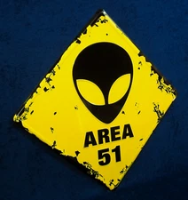 AREA 51 - *US MADE* Embossed Metal Sign -Yard Man Cave Garage Shop Bar Décor (Y)