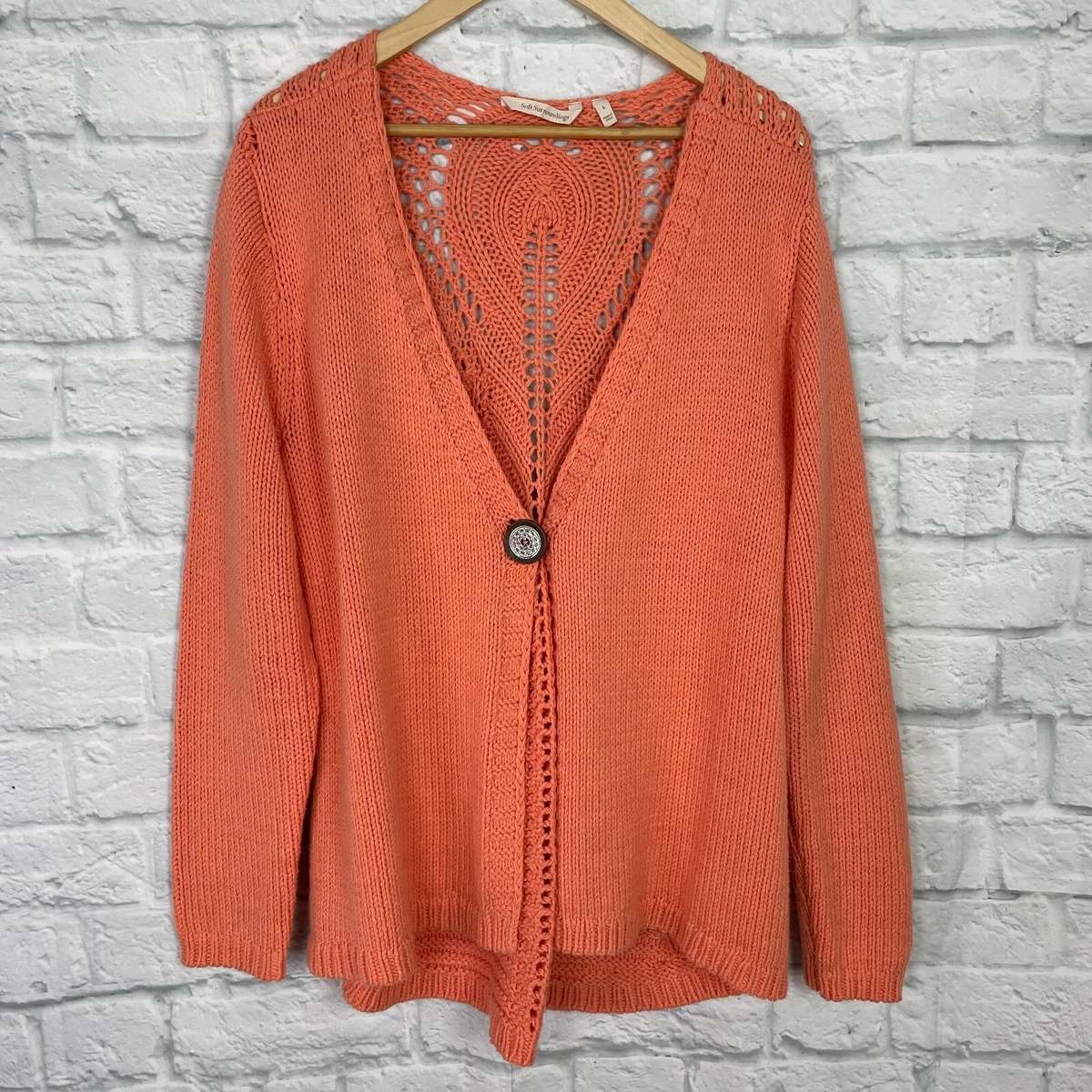 Large button cardigan cheap