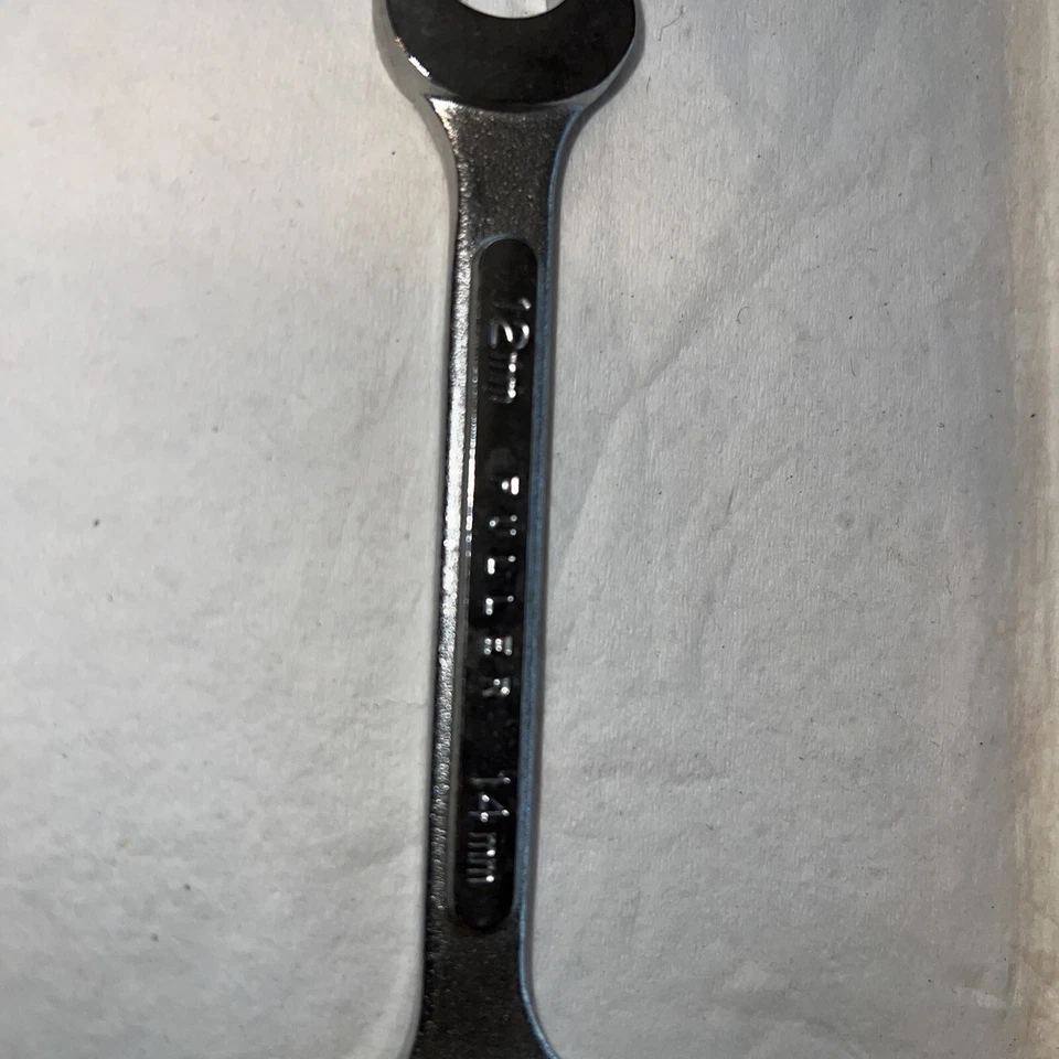 Vintage Fuller KTC F24 Metric 12mm-14mm Open End Wrench Chrome Drop Forged Japan Foto 3 de 4