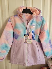 NWT Hurley Girl's WATER RESISTANT Puffer Jacket Sapphire Tie Dye Size XL