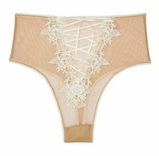 Victoria's Secret DREAM ANGELS Sheer Mesh High-waist Thong Panty sz M white