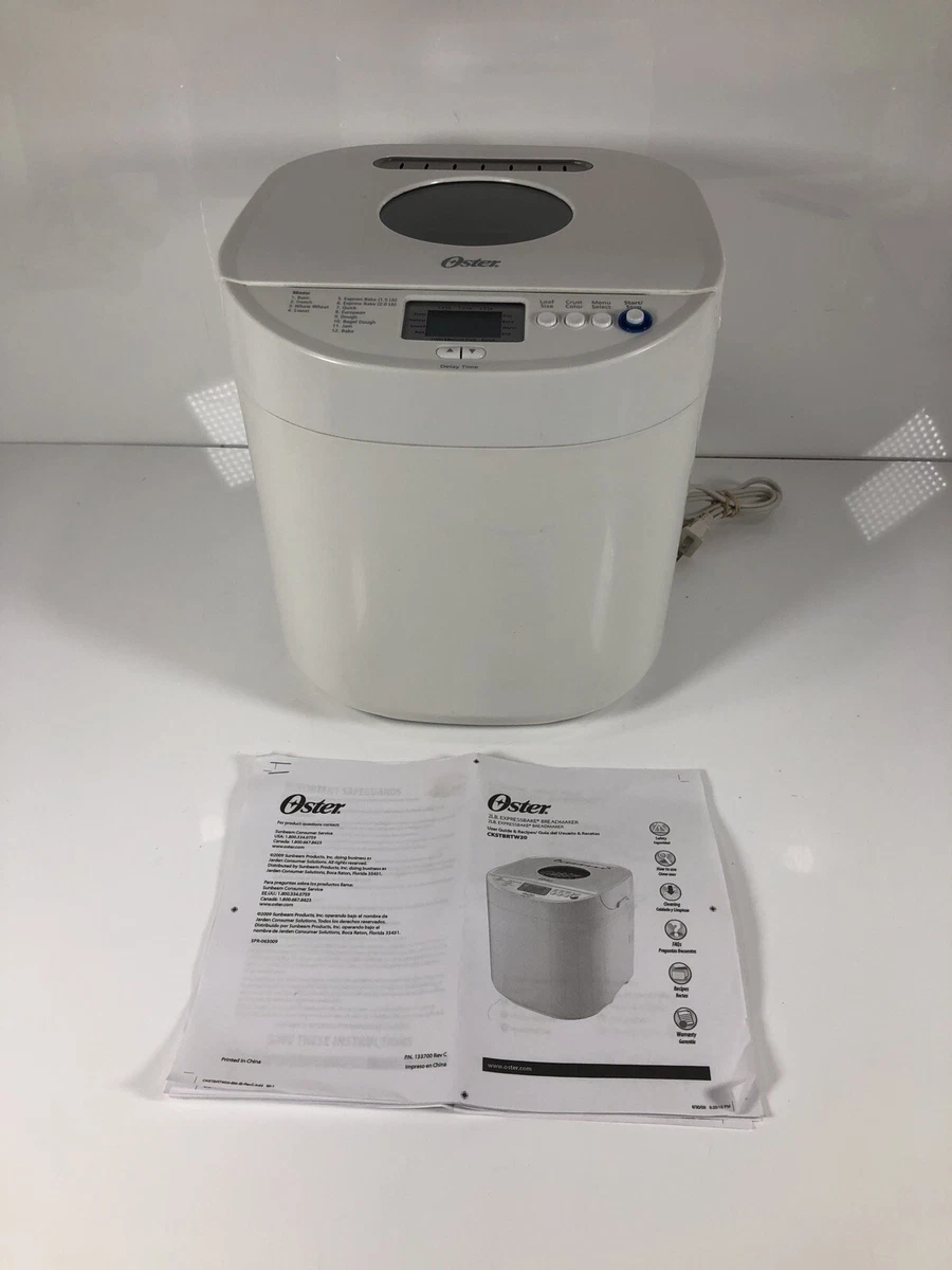Oster bread maker manual outlet