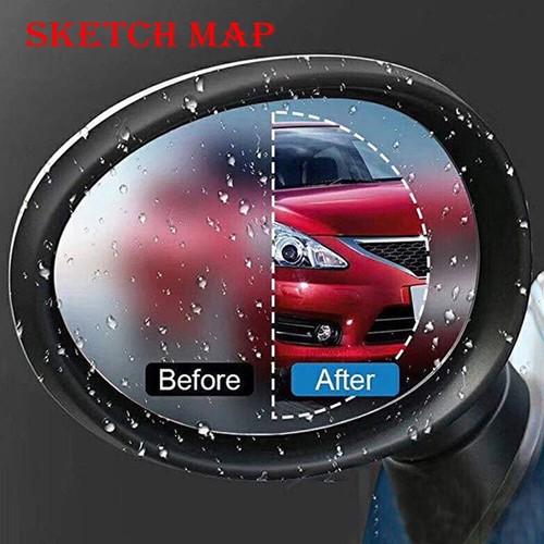 2x Car Rainproof Anti Fog Anti-glare Rearview Mirror Trim Film Cover Accessories - Picture 5 of 12