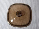 PYREX Corning Ware Glass Square 8 3/4" Replacement Lid A9C A 9 C Clear Brown