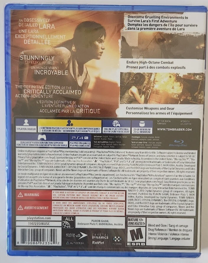 Tomb Raider Definitive Edition & Rise: 20 Year Celebration PS4 Brand New Bundle - Image 3 of 4