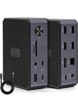 RVP USB C Docking Station 3 Monitors, 14-in-1, 10Gbps USB-C, 5Gbps USB 3.0, ...