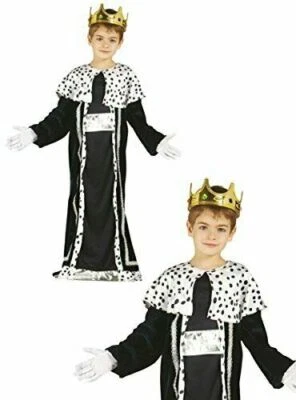 COSTUME BALDASSARRE CARNEVALE BAMBINO VESTITO GUIRMA PRESEPE RE MAGIO BLU