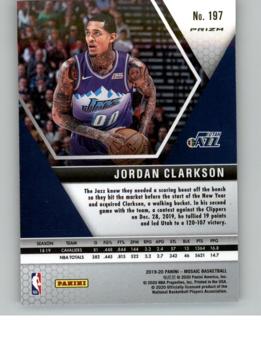 激レア?セアーズ オイルドリンカー 2019-20 Panini Mosaic Jordan Clarkson 197 Reactive Orange