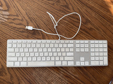 Genuine Apple A1243 USB Wired Aluminum Keyboard with Numeric KeyPad
