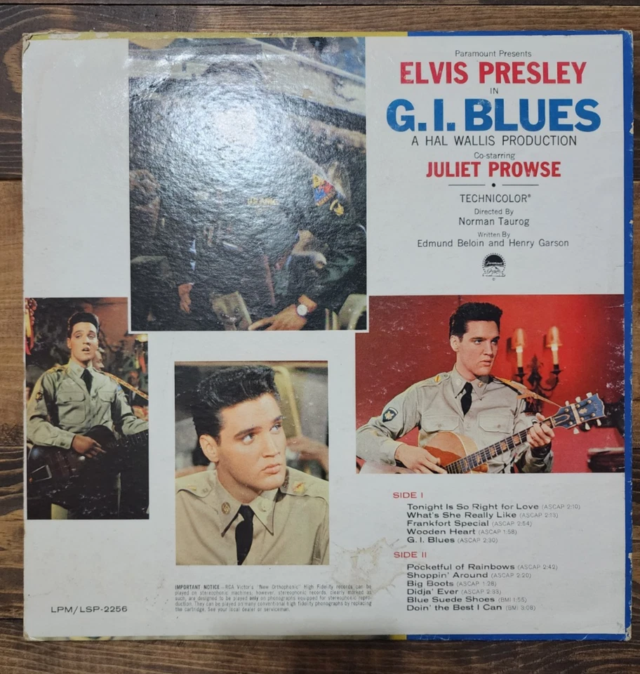 Elvis in G.I. Blues Soundtrack RCA Records Album Vinyl LP Foto 2 de 4