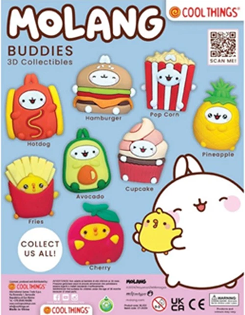 SANRIO 10 Stück Molang Sammelfiguren Kapsel 65mm Mitgebsel Kindergeburtstag