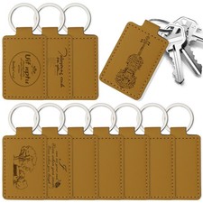 Leather Keychain Blanks, 10 Pcs Laser Engraving Blanks Keychains Bulk
