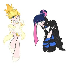 2Pcs/set Panty  Stocking with Garterbelt Acrylic Figure Standing Model