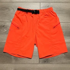 Arc'teryx High Rise Lightweight Nylon Stretch Orange Hiking Shorts Size Medium