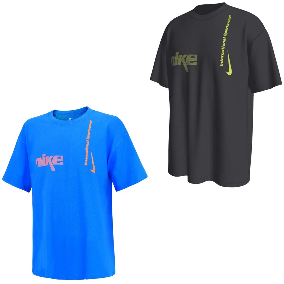 Nike M90 Swoosh Sport T-Shirt Hemd Herren Männer Baumwolle Rundhalsausschnitt