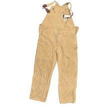 Carhartt Brown Cotton Canvas Coveralls Vintage USA Size 42x30 USA Double Knee