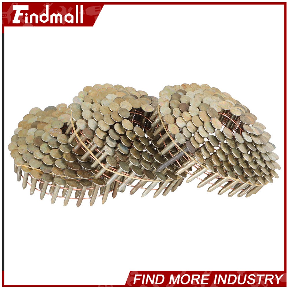 Findmall 7200 Pack 3/4" × 0.12" 15 Degree Electro Galvanized Coil Roofing Nails