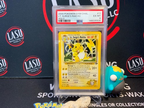 Lt. Surge's Raichu (Unlimited) graded PSA 6 for sale on eBay