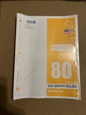 Norcom 80 Sheets Graph Ruled Quad filler paper 5x5 10.5  x8  Brand New