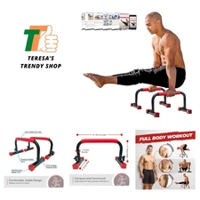 Parallette, Parallel Bars & Dip Station | At Home Gym Workout Equipment, L-Si...