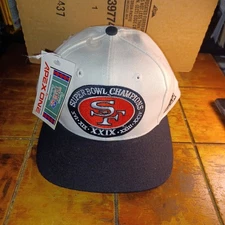 VINTAGE Apex One SAN FRANCISCO 49ers 90s NFL SNAP BACK Super Bowl Deadstock