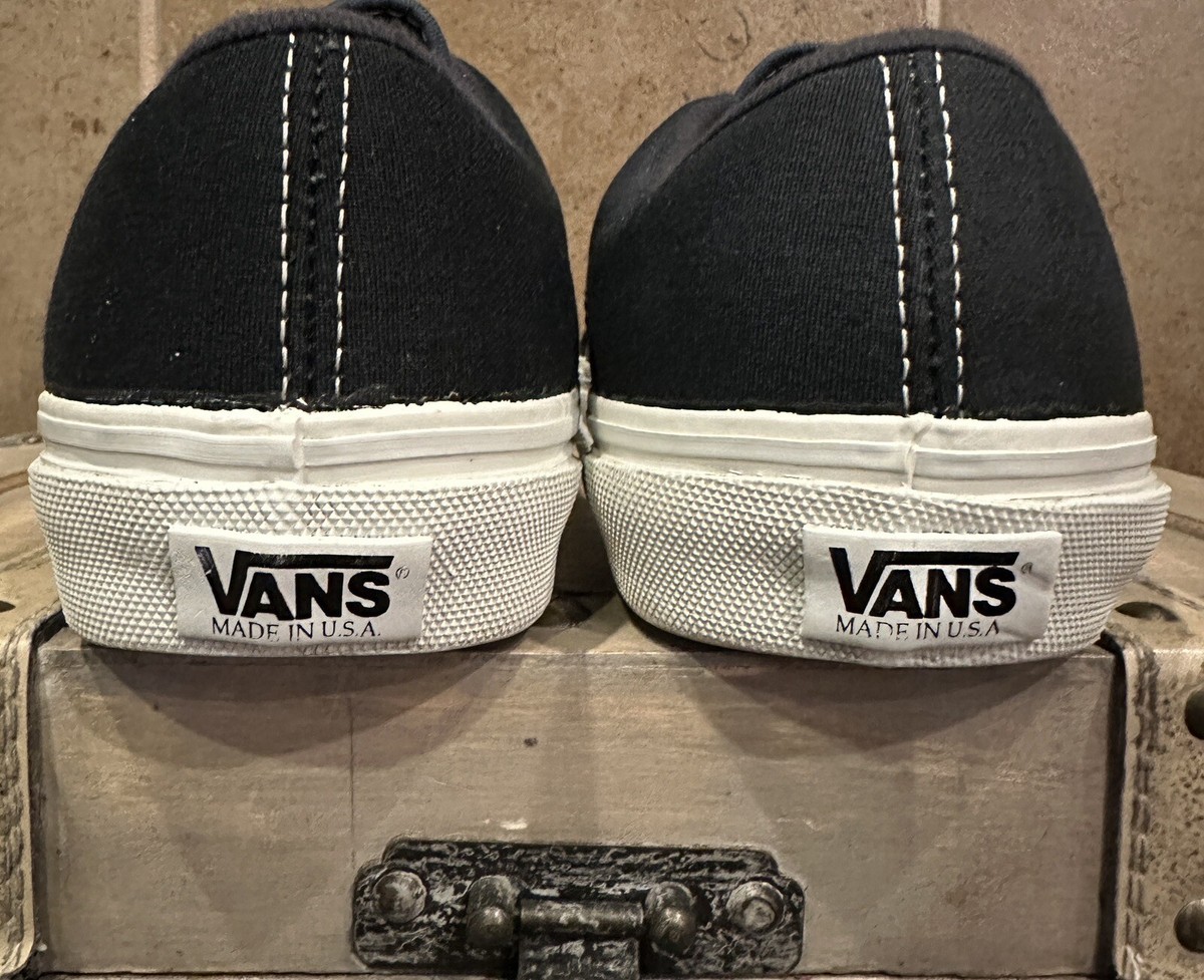 Vintage 90's Vans Made In USA Black Canvas Women's Size 6 Vintage 90's Vans Made In USA Black Canvas Women's Size 6