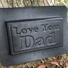 Memorial “Love You Dad” Plaque Stone ABS Plastic Mold for Concrete Or Cement