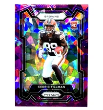 2023 Panini Prizm Purple Ice #321 Cedric Tillman /225 Cleveland Browns Rookie RC
