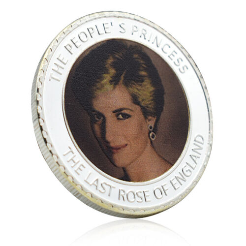 Pièce d'argent princesse de Galles britannique Diana médaille commémorative objets de collection artisanat - Photo 1 sur 12