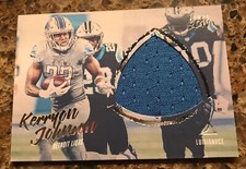 2019 PANINI LUMINANCE KERRYON JOHNSON JUMBO PLAYER WORN JERSEY NO. J-14 LIONS