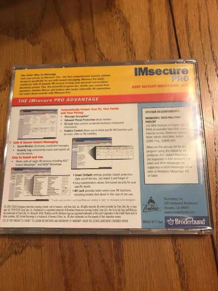 Broderbund IMsecure PRO ZONE Envíos N 24h Foto 3 de 3