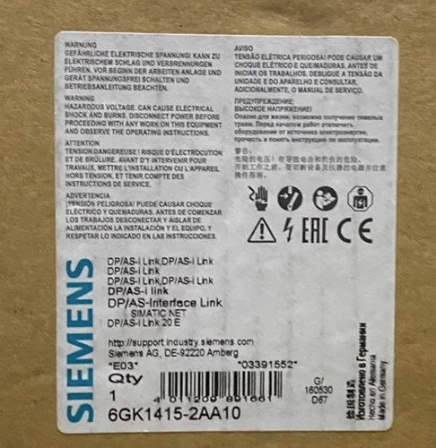 New in box Siemens 6GK1415-2AA10 6GK1 415-2AA10 SIMATIC NET DP/AS-Interface - Picture 1 of 1
