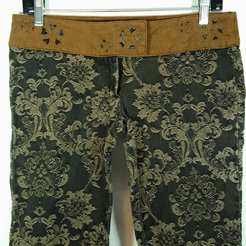 Pantalones para mujer Buffalo David Bitton vintage color tostado carbón corte bota tiro bajo 30 Foto 2 de 4