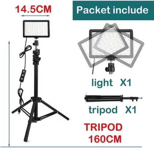 Led Video Light Camera Photography Lighting Kit with Tripod & 4 Color RGB Filter - Picture 6 of 6