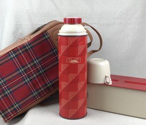 vintage plaid thermos