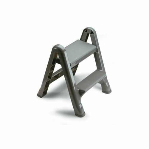 2 Step Ladder, Lightweight Folding Step Stools for Adults with Anti-Slip  Pedal