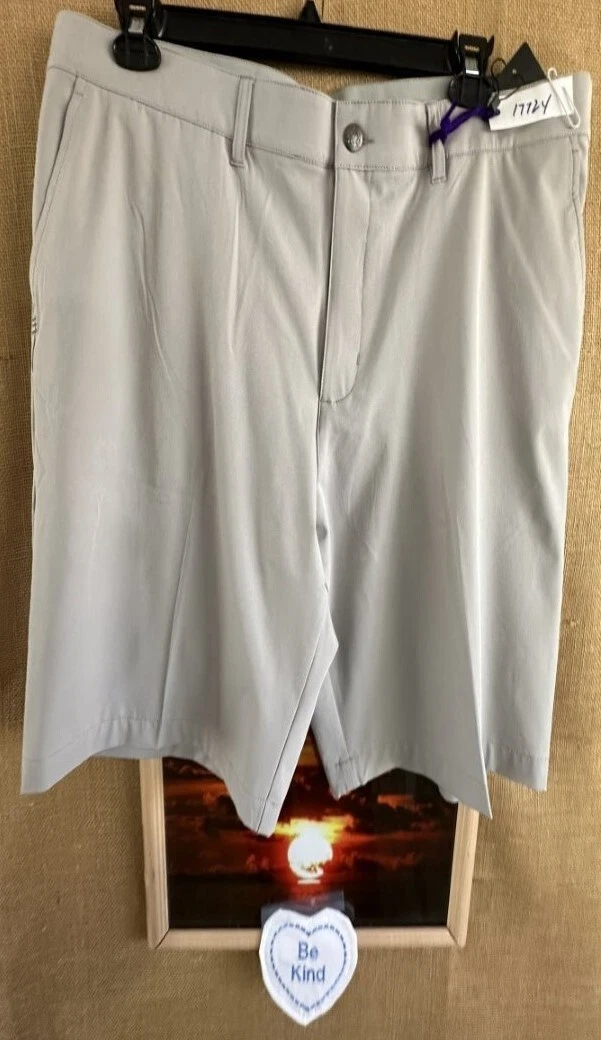 NWT Adidas Ultimate 365 men’s gray woven shorts 40W stretch loose flat solid Egy