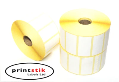 50mm x 25mm 2x1 inch White Thermal Direct Zebra Printer Labels 2000 Per Roll