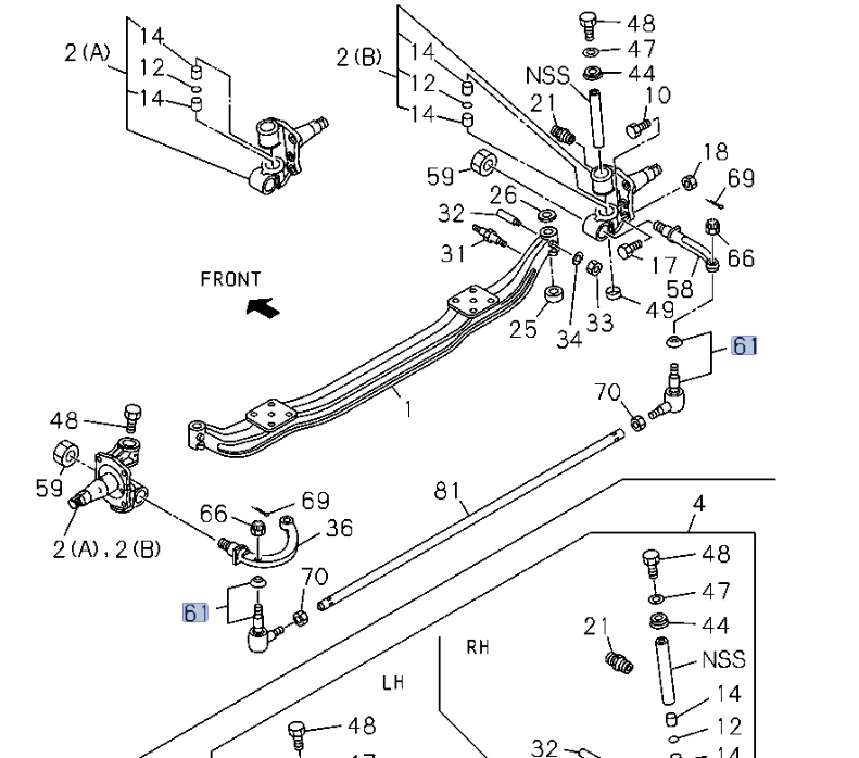 Pair of Tie Rod End Left Right For ISUZU NRR NPR NQR NPR-HD  98-24 - Image 2 of 4