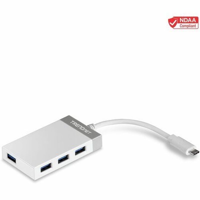 TRENDnet 4-Port USB-C to USB Mini Hub, TUC-H4E, Add 4 x USB 3.0 Ports to a USB-C