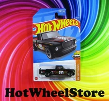 2022  Hot Wheels  Black  '63 STUDEBAKER CHAMP  Hot Trucks  Card #93  HW23-031622