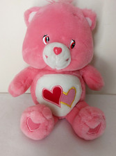 Vintage Care Bears Love-A-Lot Bear Talking Singing Motion 2003 Plush Toy Pink