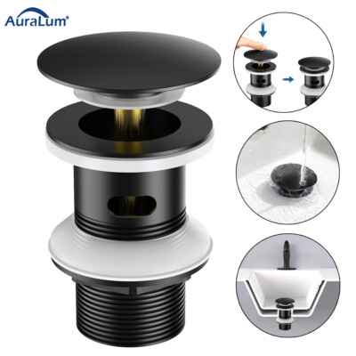 Pop Up Ablaufventil Sifon Siphon Waschbecken Abfluss Ablaufgarnitur mit Überlauf