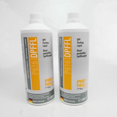 2 Litre PRO TEC DPF Flushing Liquid 1000ml P6161 Diesel Particle Filter Cleanser