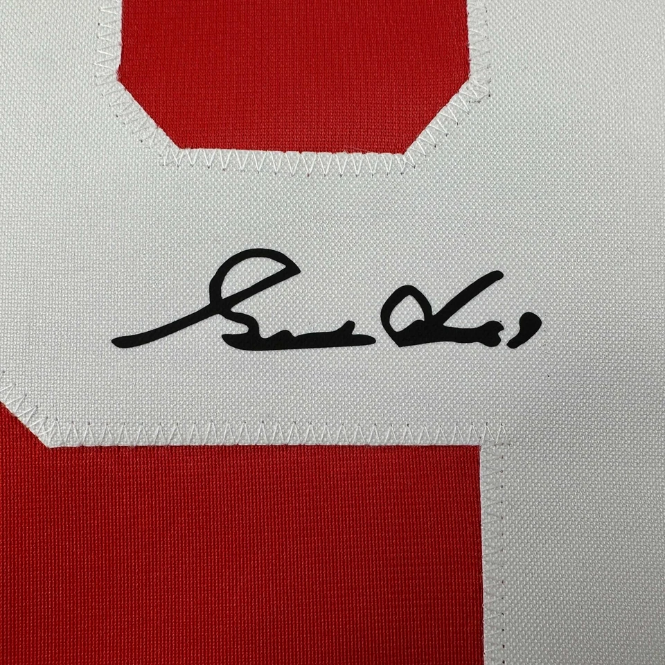 Facsimile Autographed Gordie Howe Detroit Red Reprint Auto Jersey Size Men's XL - Image 2 of 4