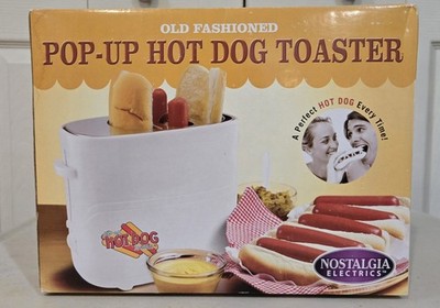 Nostalgia Electric Collection Pop Up Hot Dog Toaster HDT-600 Retro Style White